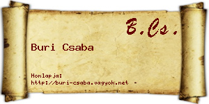 Buri Csaba névjegykártya
